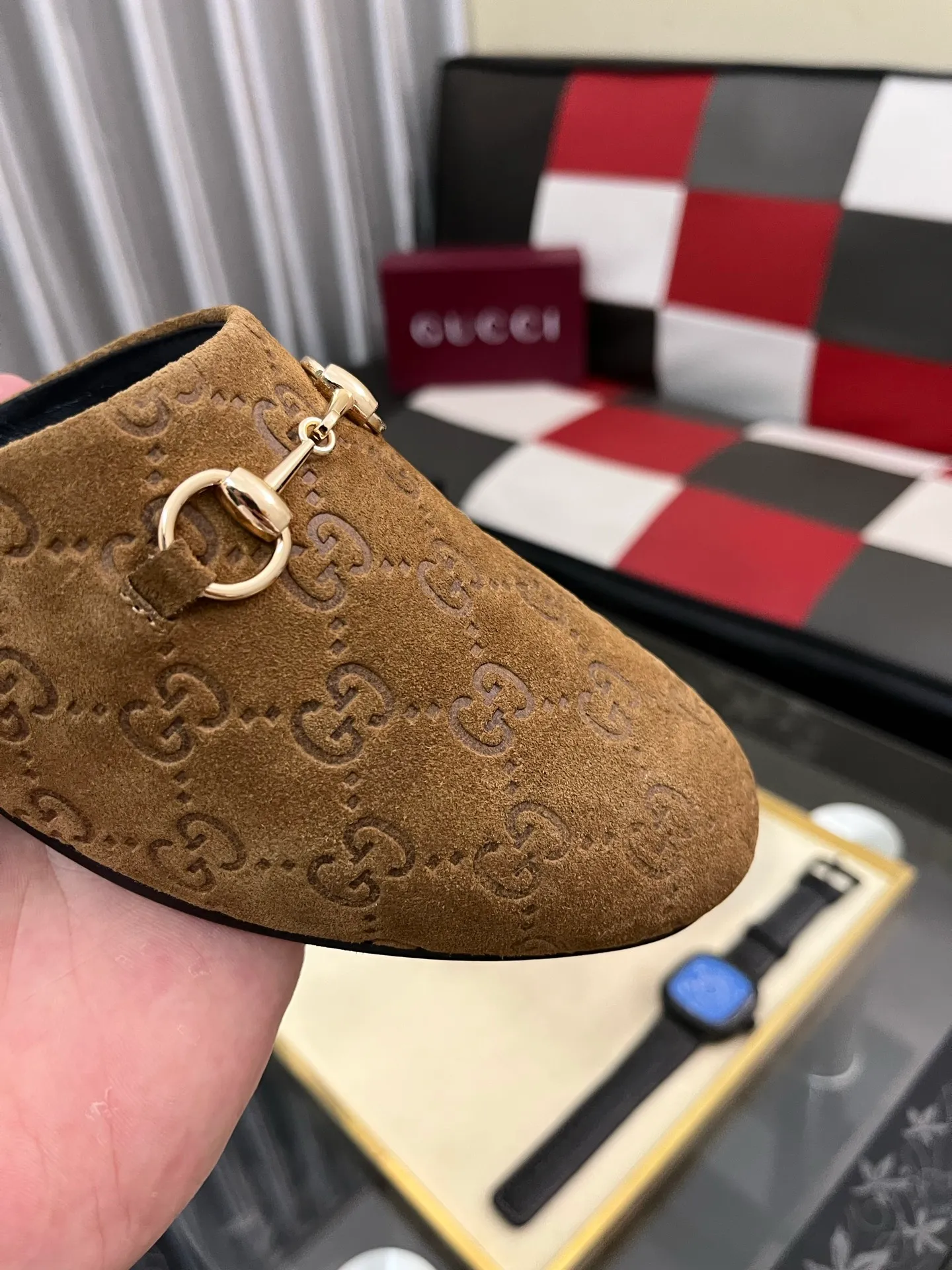Men's shoes 💰480⌚️⌚️[Gucci] 2024 new season half-slip men's shoes, made of Italian imported first-layer frosted cowhide➕sheepskin lining, original hardware buckle, original combination wear-resistant outsole, real shot 🎬 Very comfortable on the feet, size 36-44